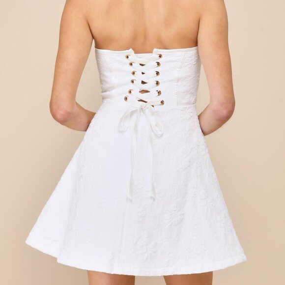 Lulu's White Strapless Mini Dress - Picture 4 of 6